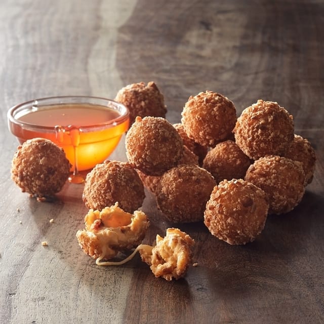 APPETIZER, CHEESE HONEY HOT BITE BREADED PRETZEL.